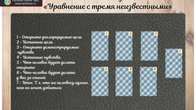 расклад на картах таро расклад с тремя неизвестными